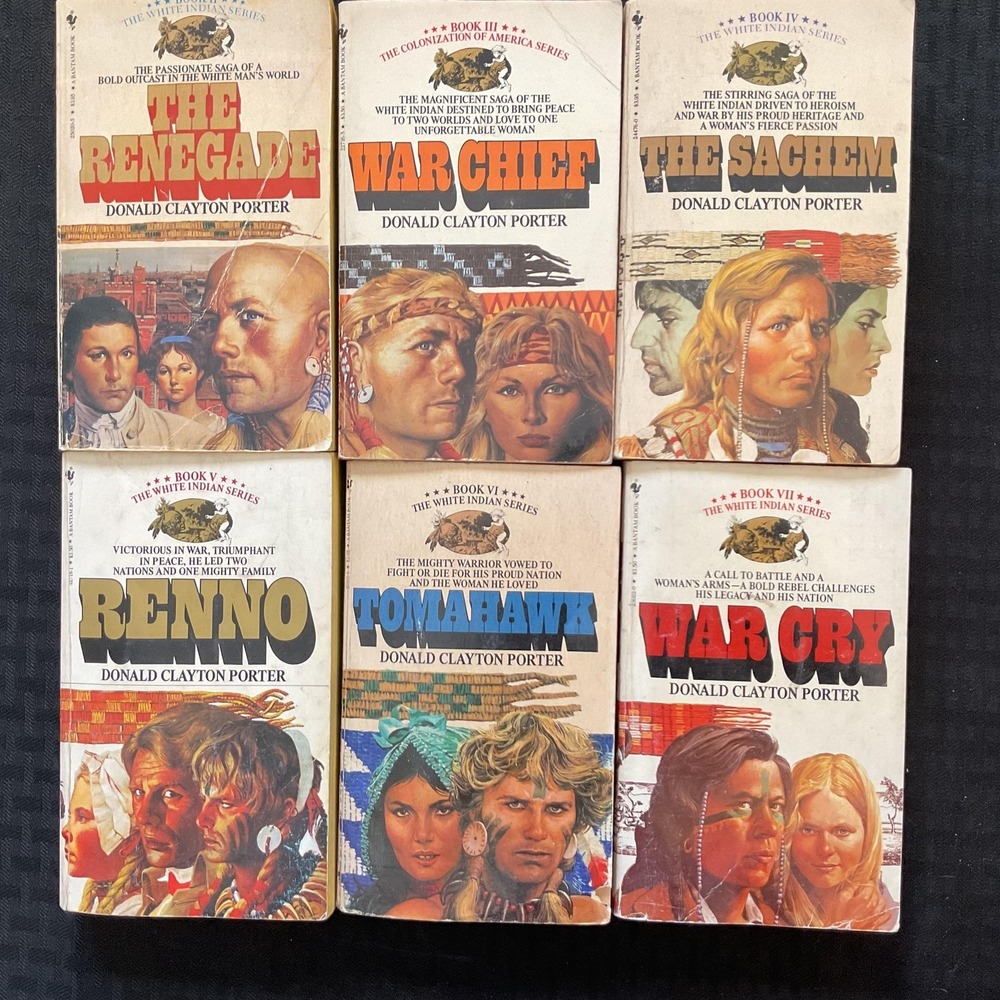 Vintage White Indian Series Donald Clayton Porter Lot of 6 Softcover Historical